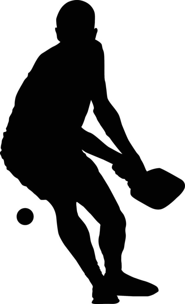 pickleball action icon set vector