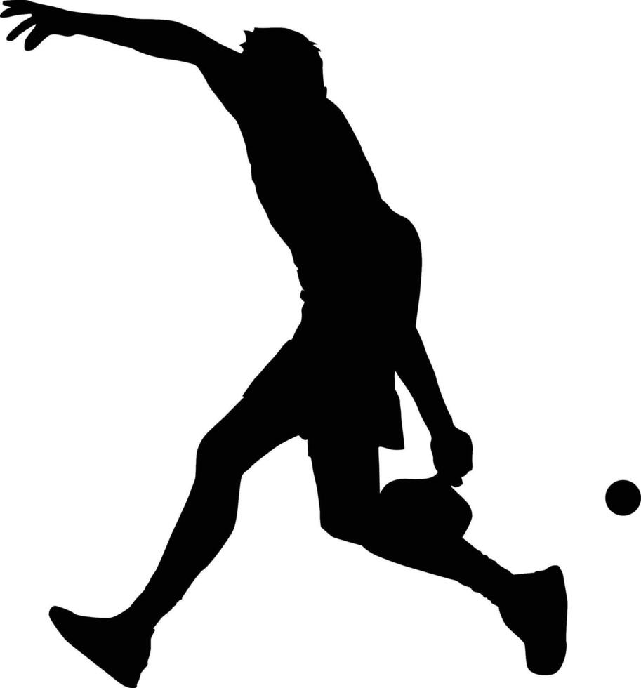 pickleball game silhouette bundle vector