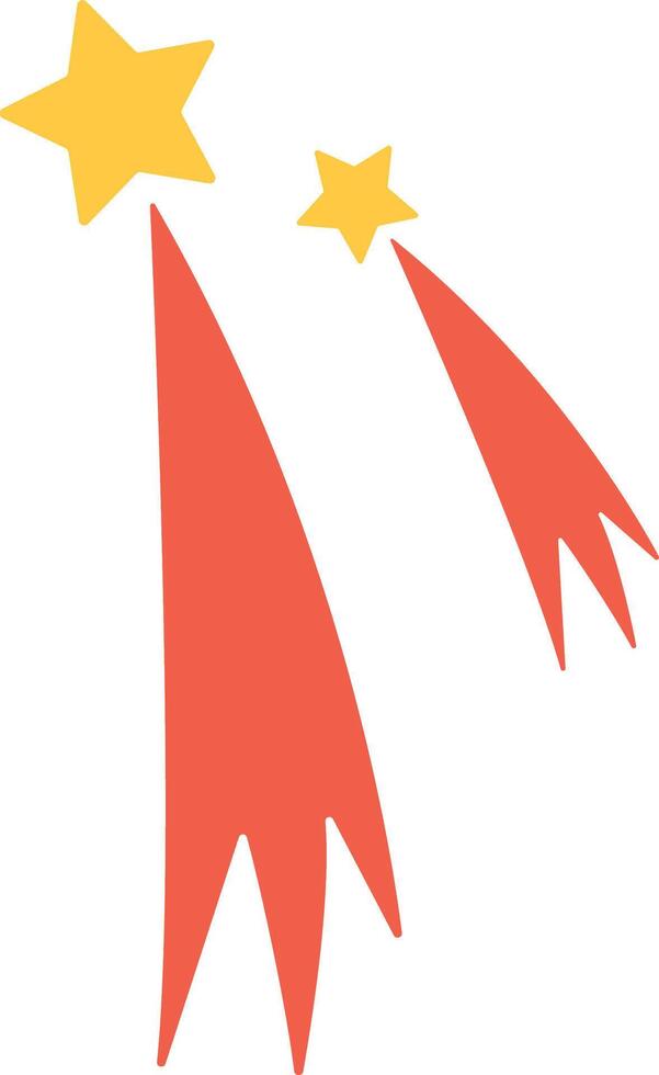 planets and stars doodles vector