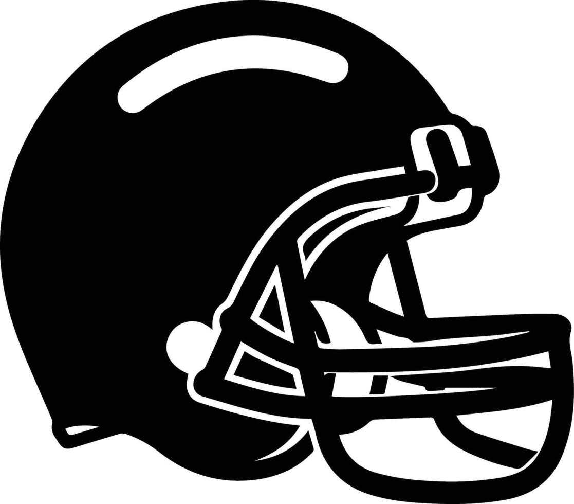 football helmet line icon vector