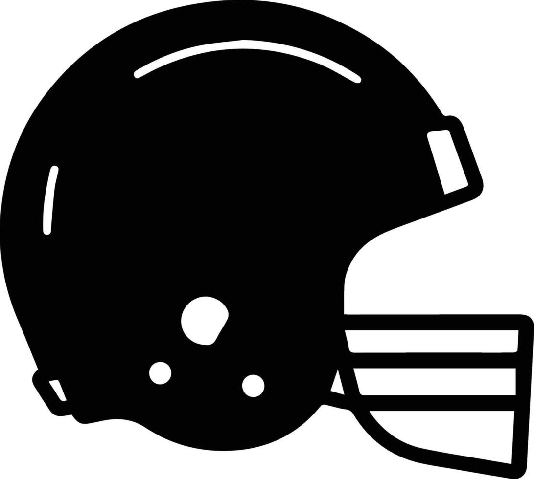 black white helmet design vector