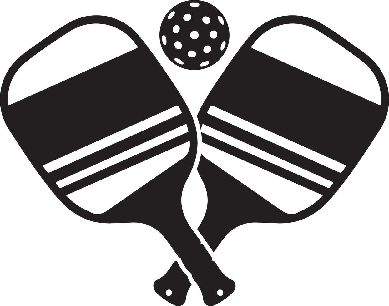 pickleball racket and ball logo vector