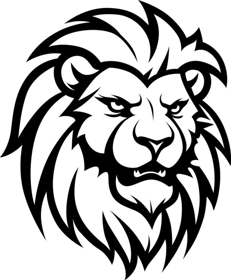 lion emblem design vector