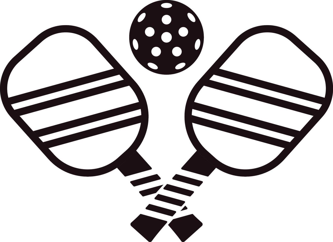 pickleball paddle icon set vector