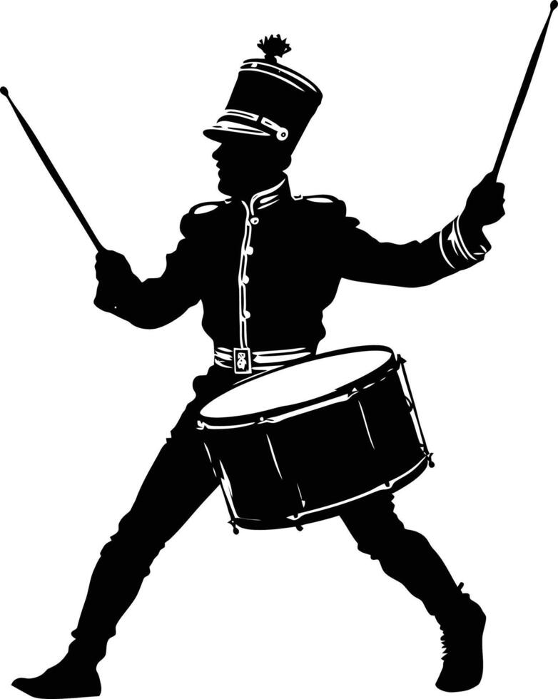 ai marching band percussion silhouette vector