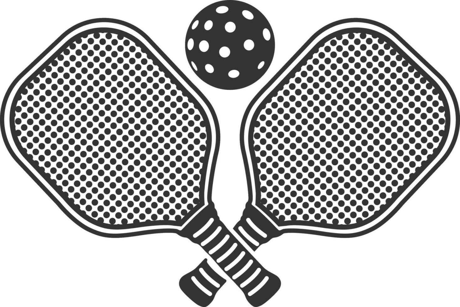 silhouette of pickleball items vector