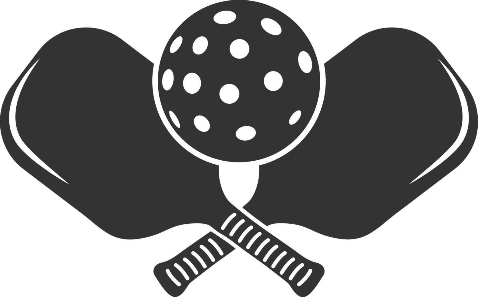 ball and racket pickleball vector