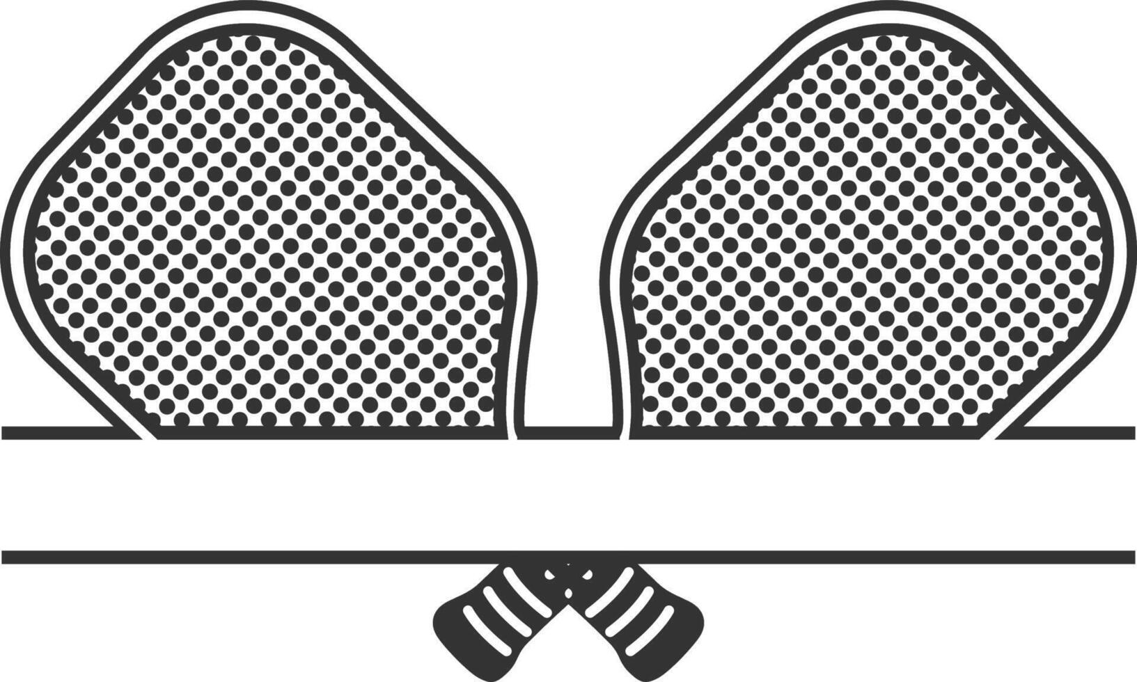 pickleball silhouette icon set vector