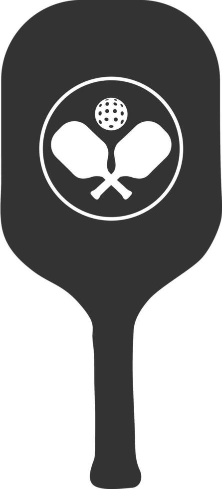 silhouettes of racket and ball vector