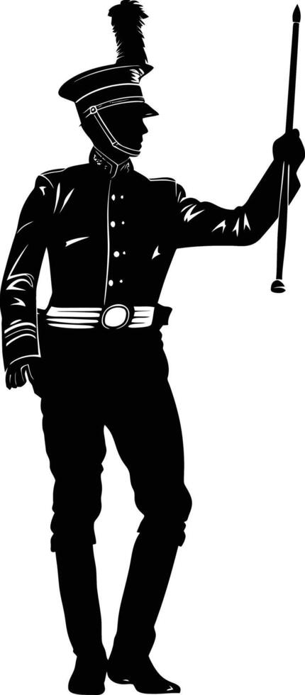 band leader marching style vector