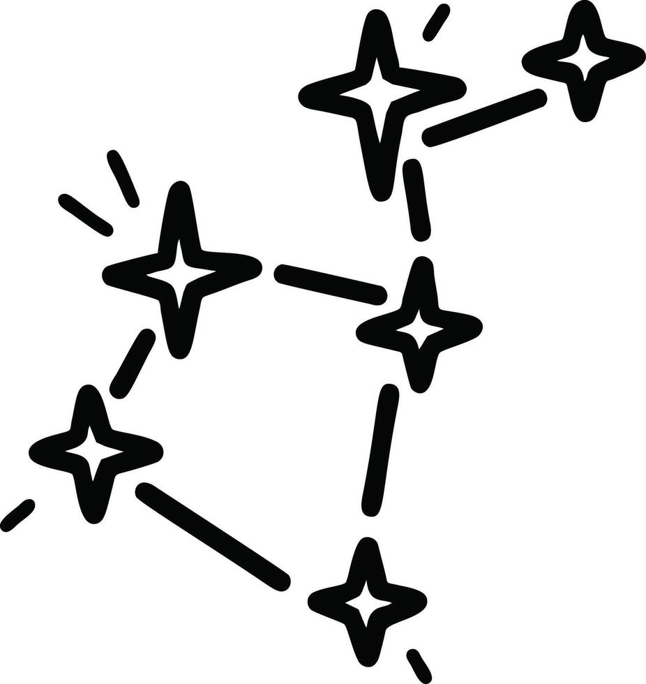 rocket and planet doodles vector