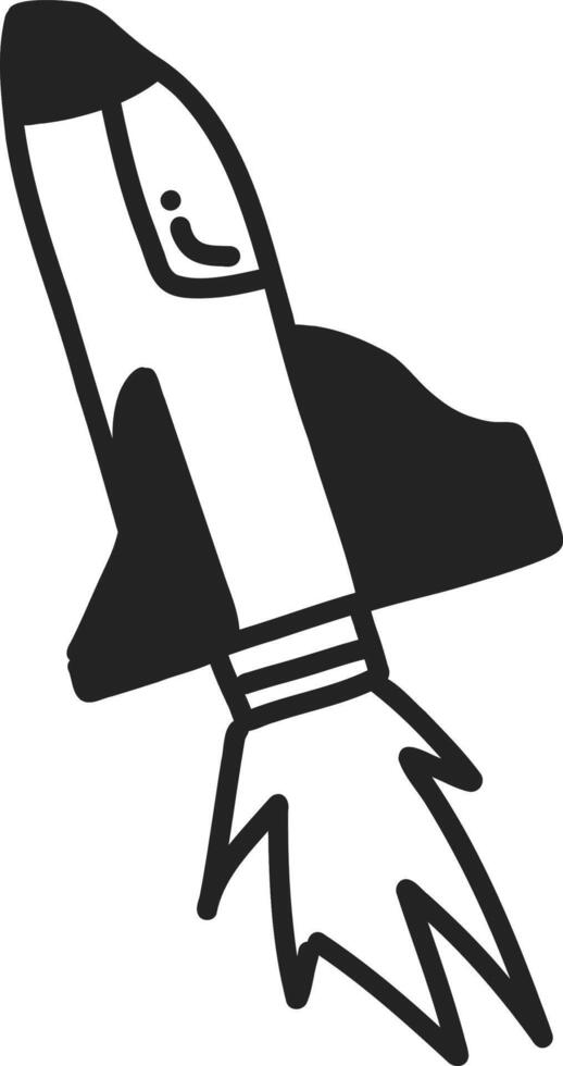 outer space artwork with childlike line drawings vector