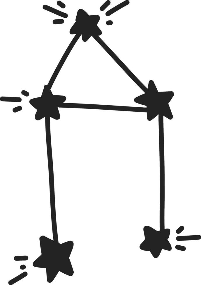 childish drawings of space rockets and cosmic elements vector