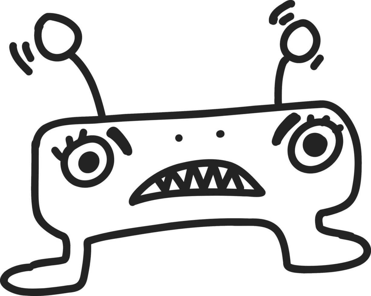 outer space cartoon collection with hand drawn sketches vector