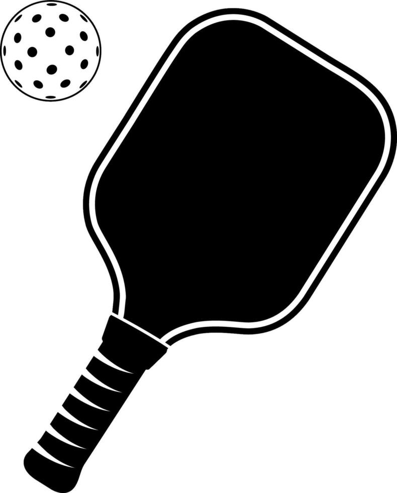 pickleball paddle and ball clipart vector