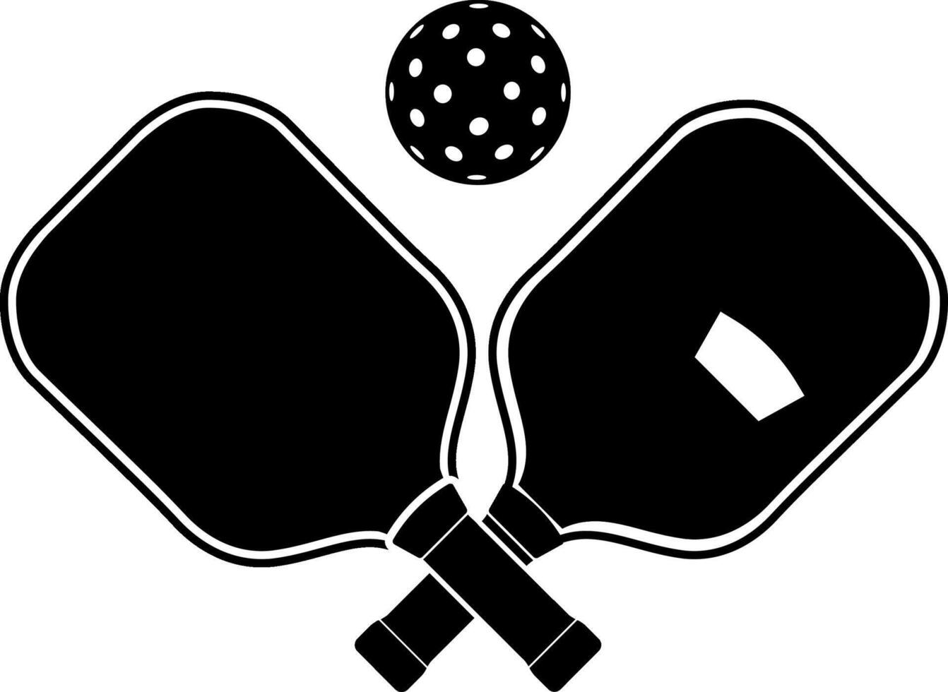 paddle and ball pickleball SVG vector