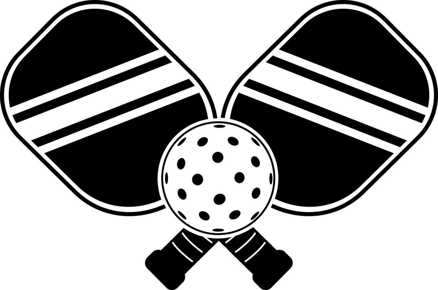pickleball icon set with ball vector