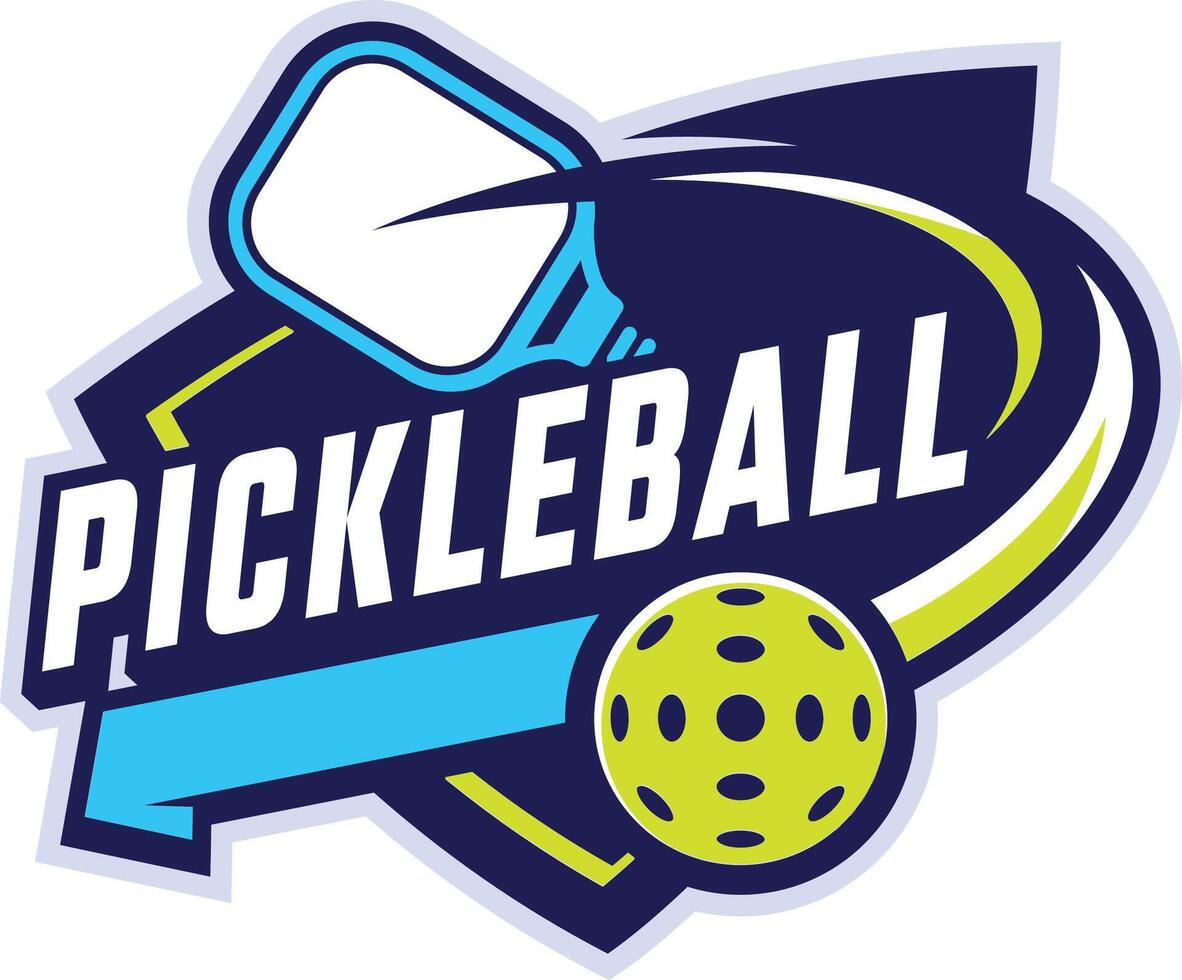 pickle ball logo design template vector