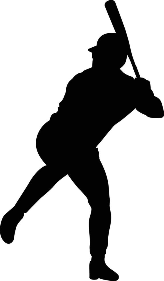 softball and baseball silhouette bundle vector