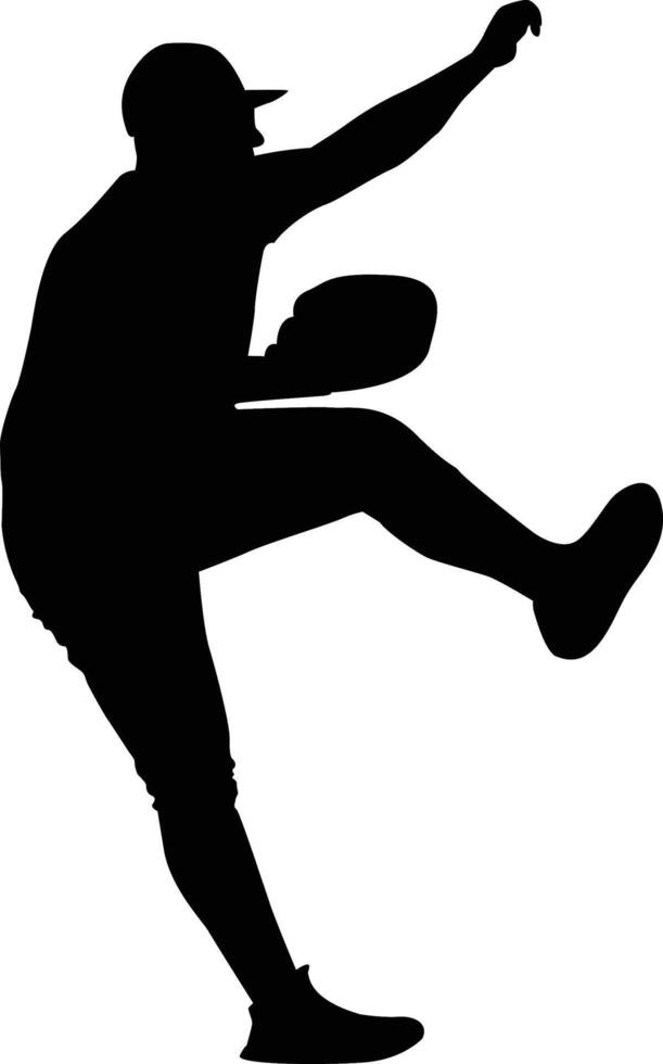 baseball player silhouette graphic vector