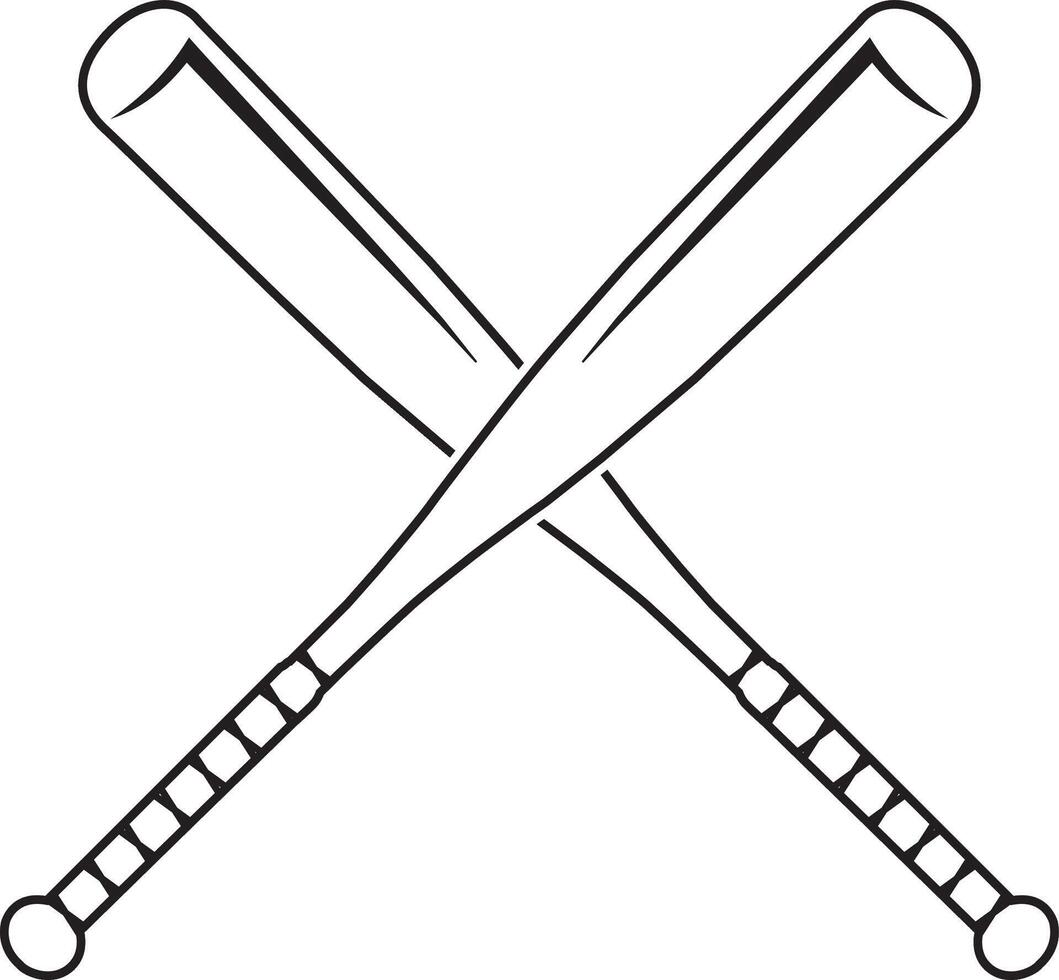 softball and baseball icon bundle vector