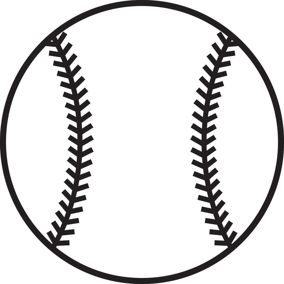 softball and baseball icons vector