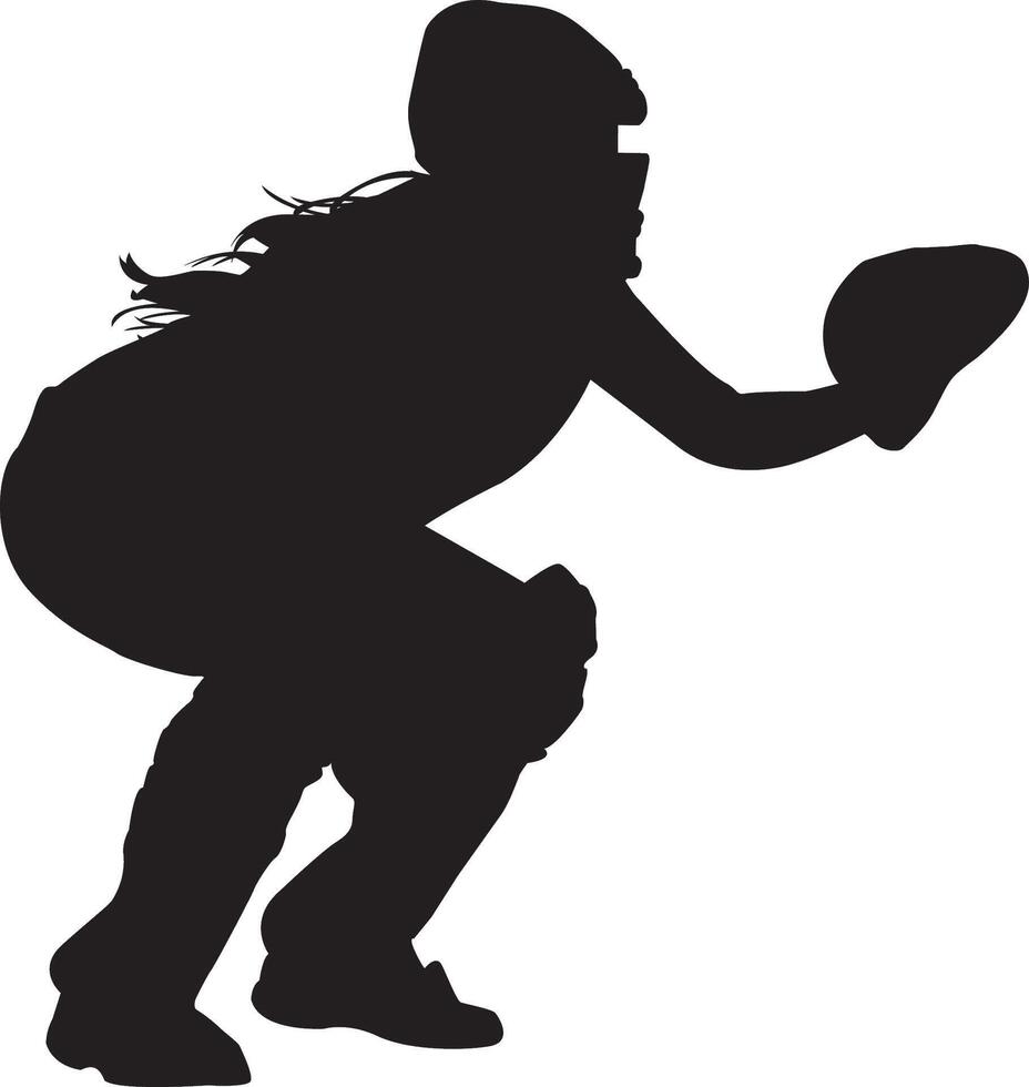 softball and baseball girl icons vector