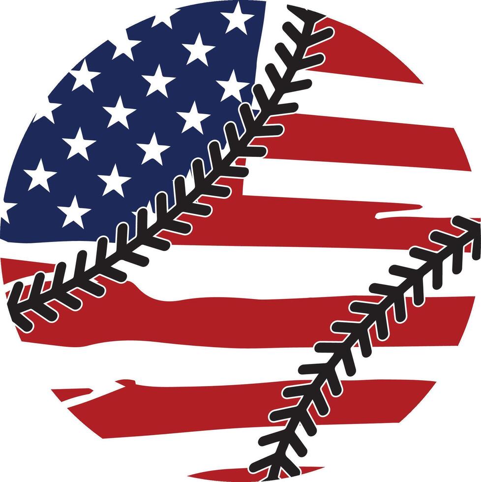 usa baseball ball design vector