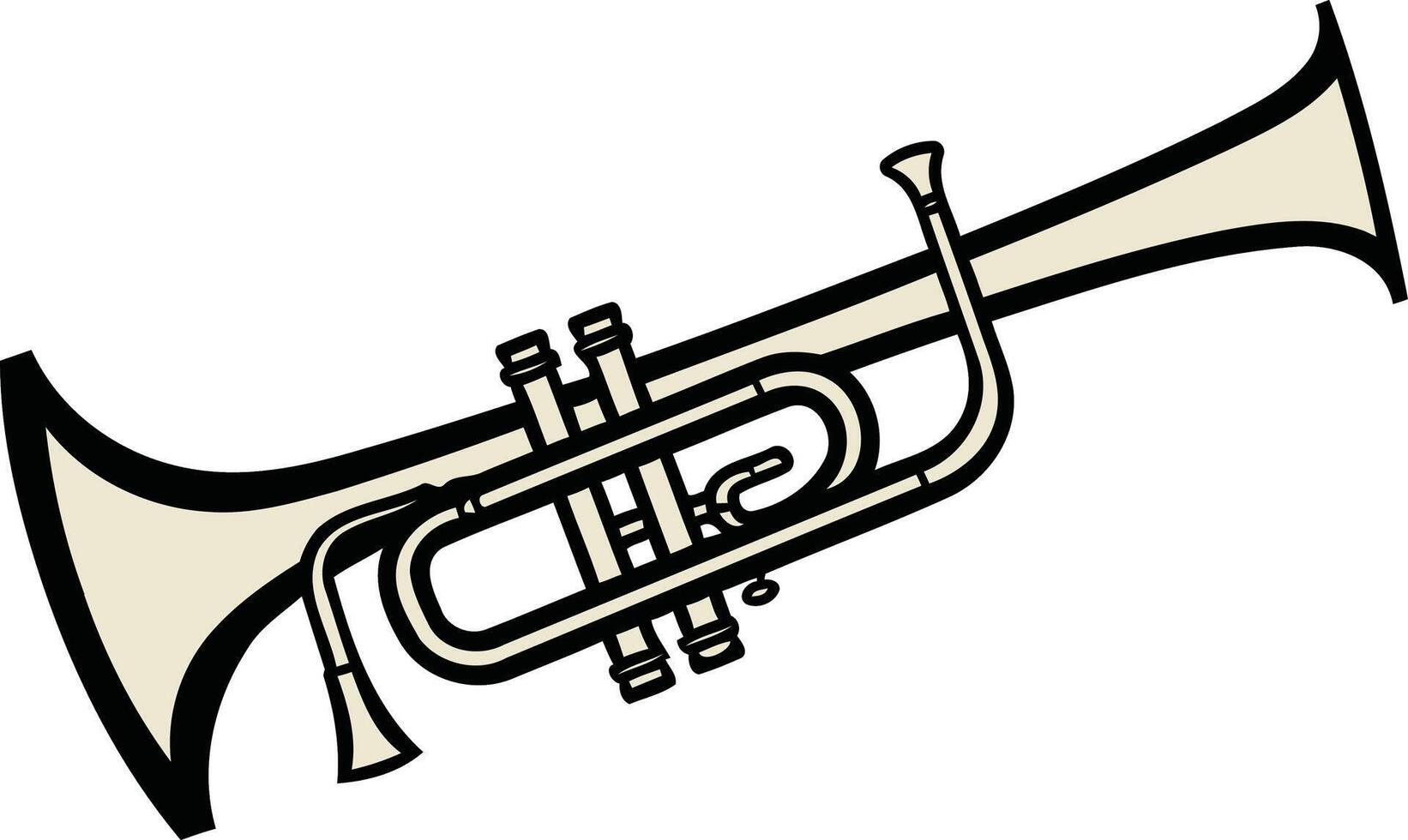 a simple and fun of a trumpet perfect for music themed projects websites and designs vector