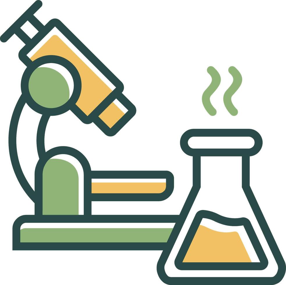 science microscope bundle icon vector