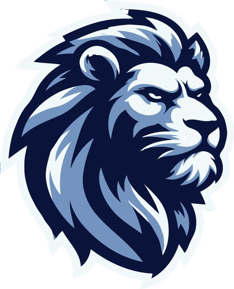 lion face mascot logo template vector