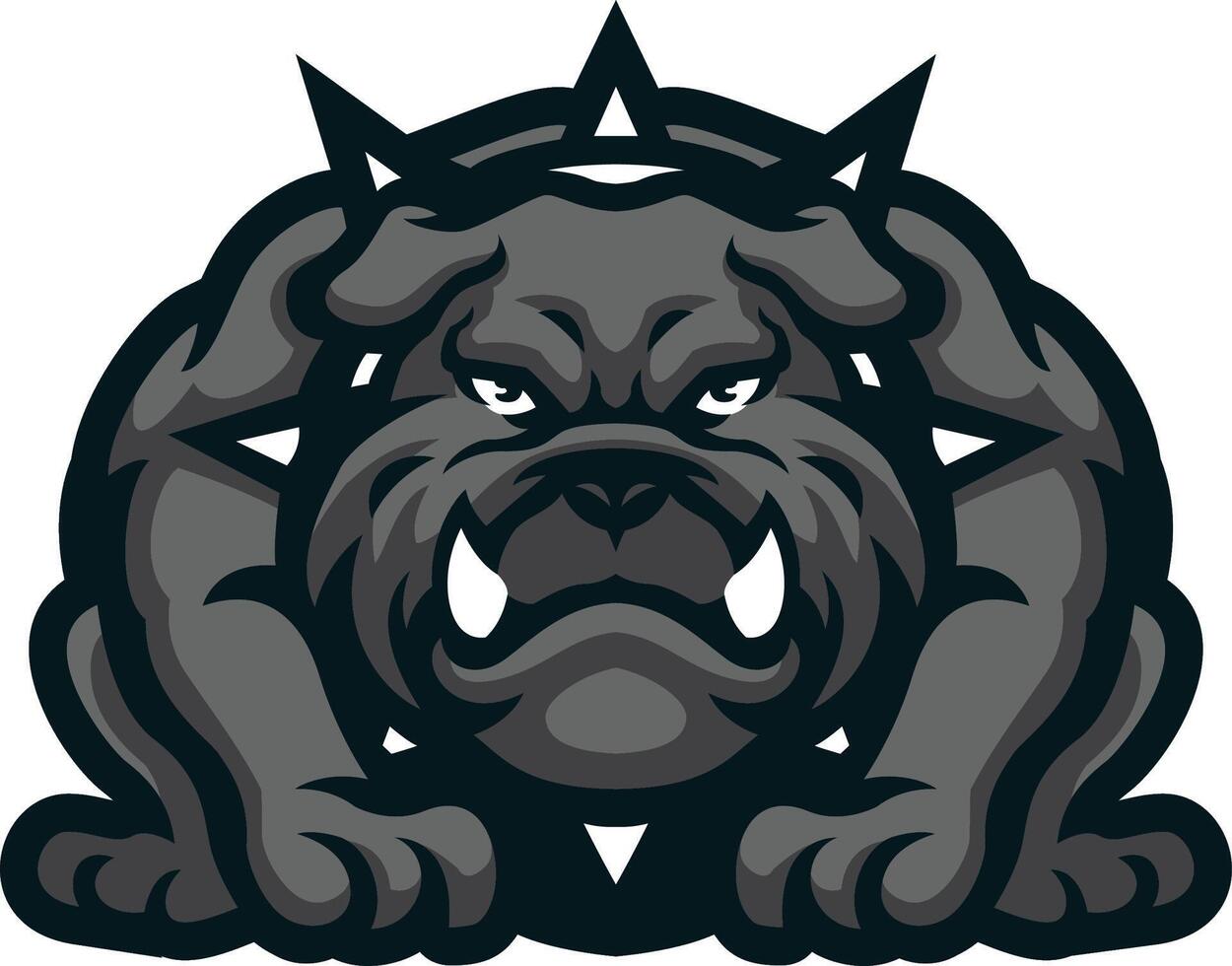 dog mascot logo design with modern concept style for badge emblem and t shirt printing bulldog for sport team vector