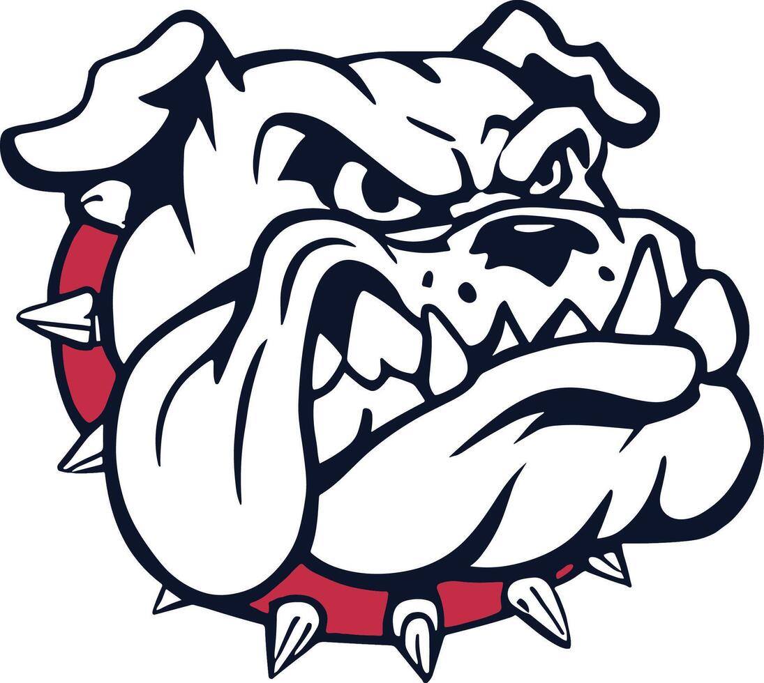 bulldog head mascot logo vector