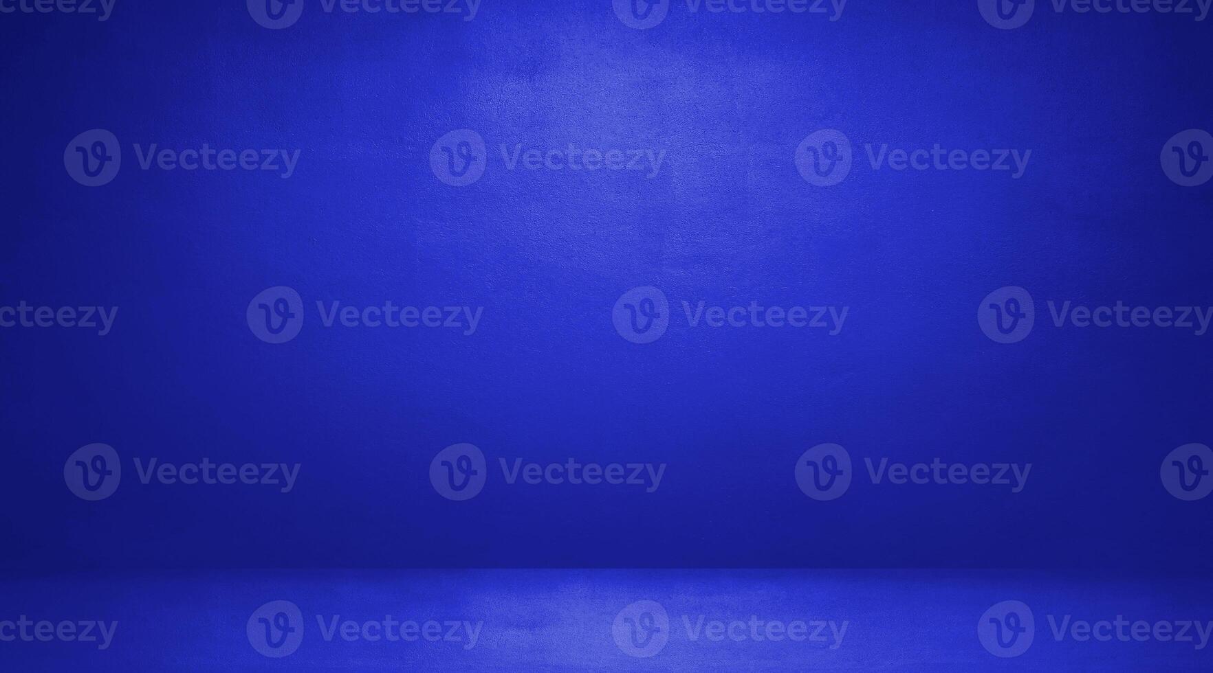Empty blue cement floor for background image. photo