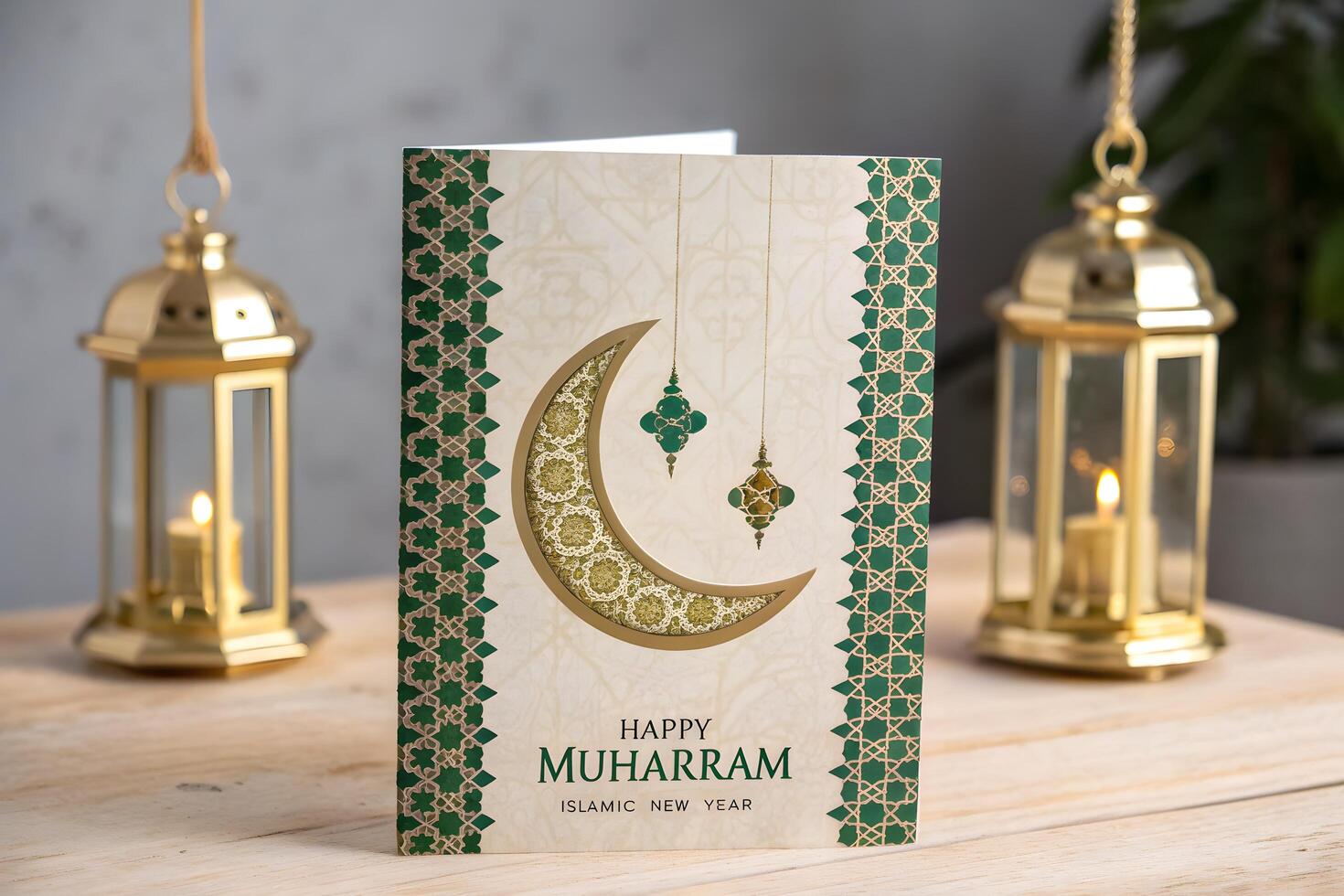 Festive Greeting Card for Muslim Holy Day Photo