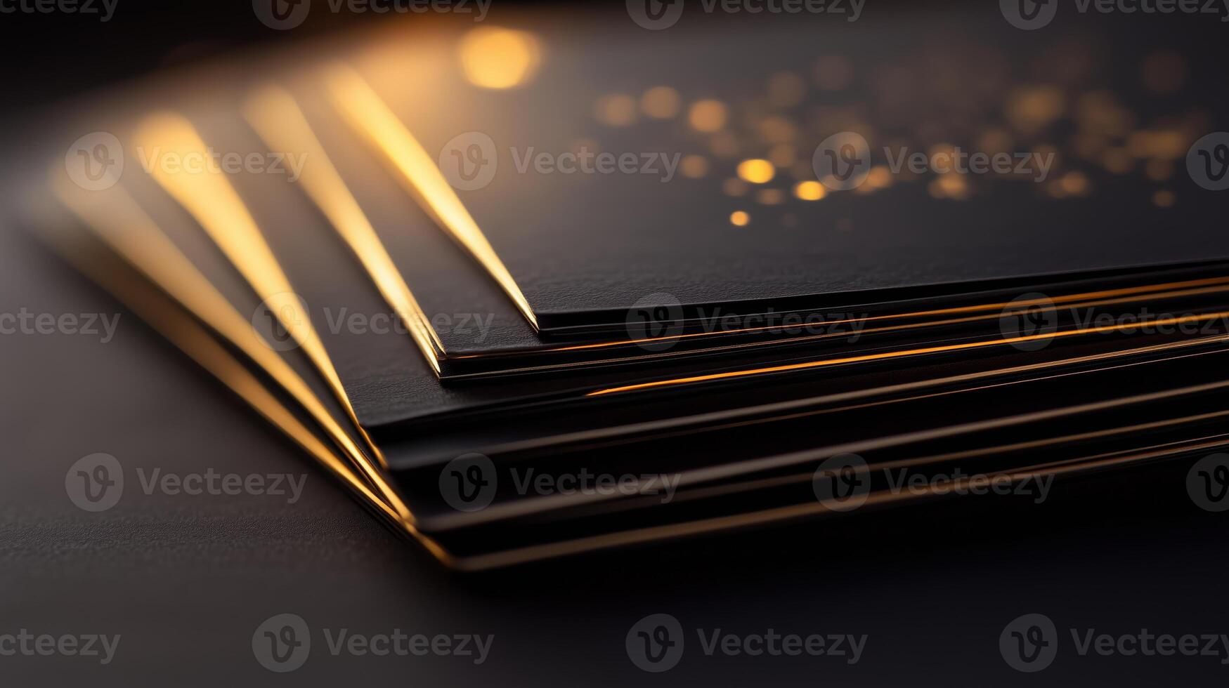 A stack of black books with gold glitter photo