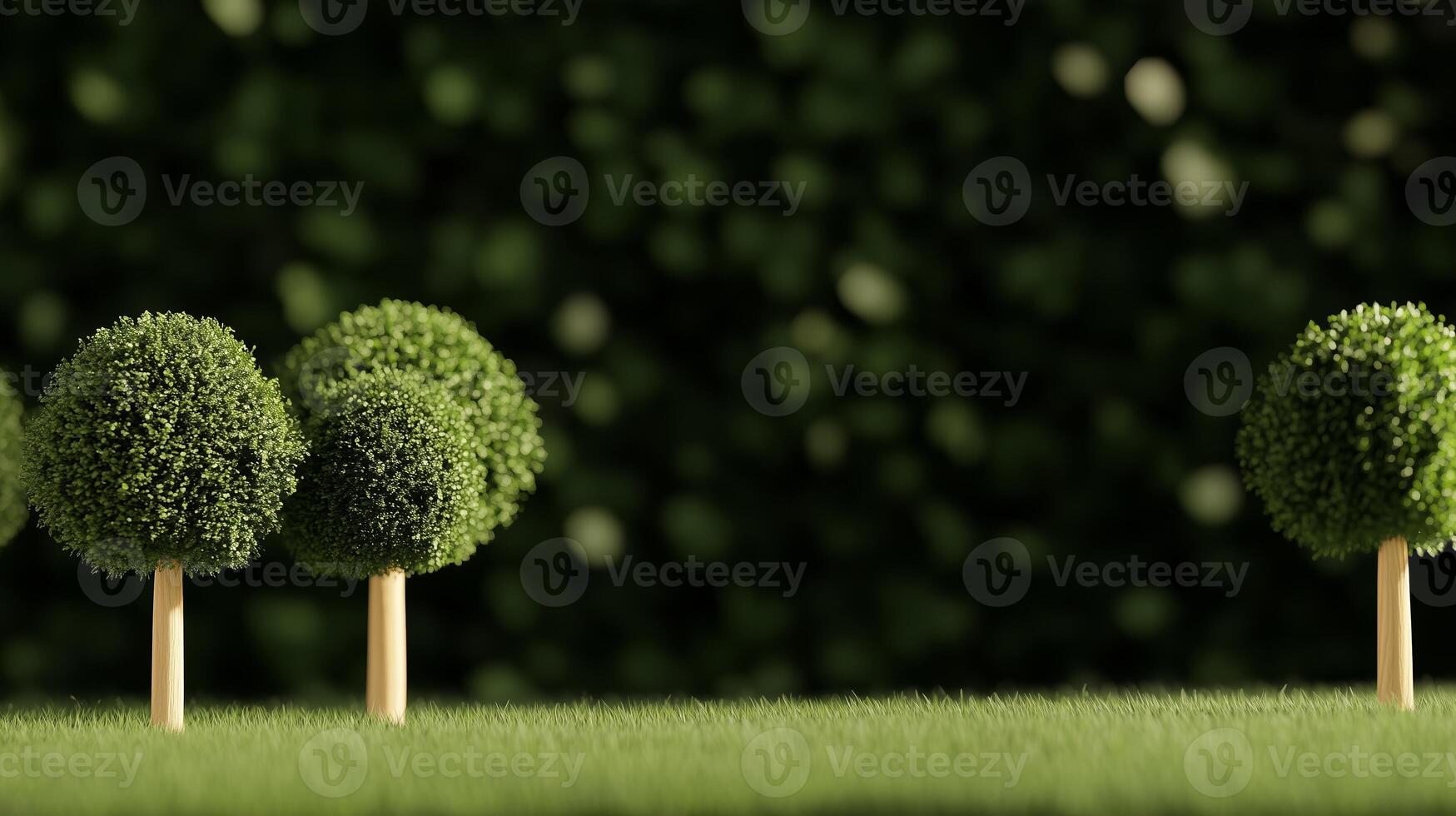 Trees growing in a natural environment with grass photo