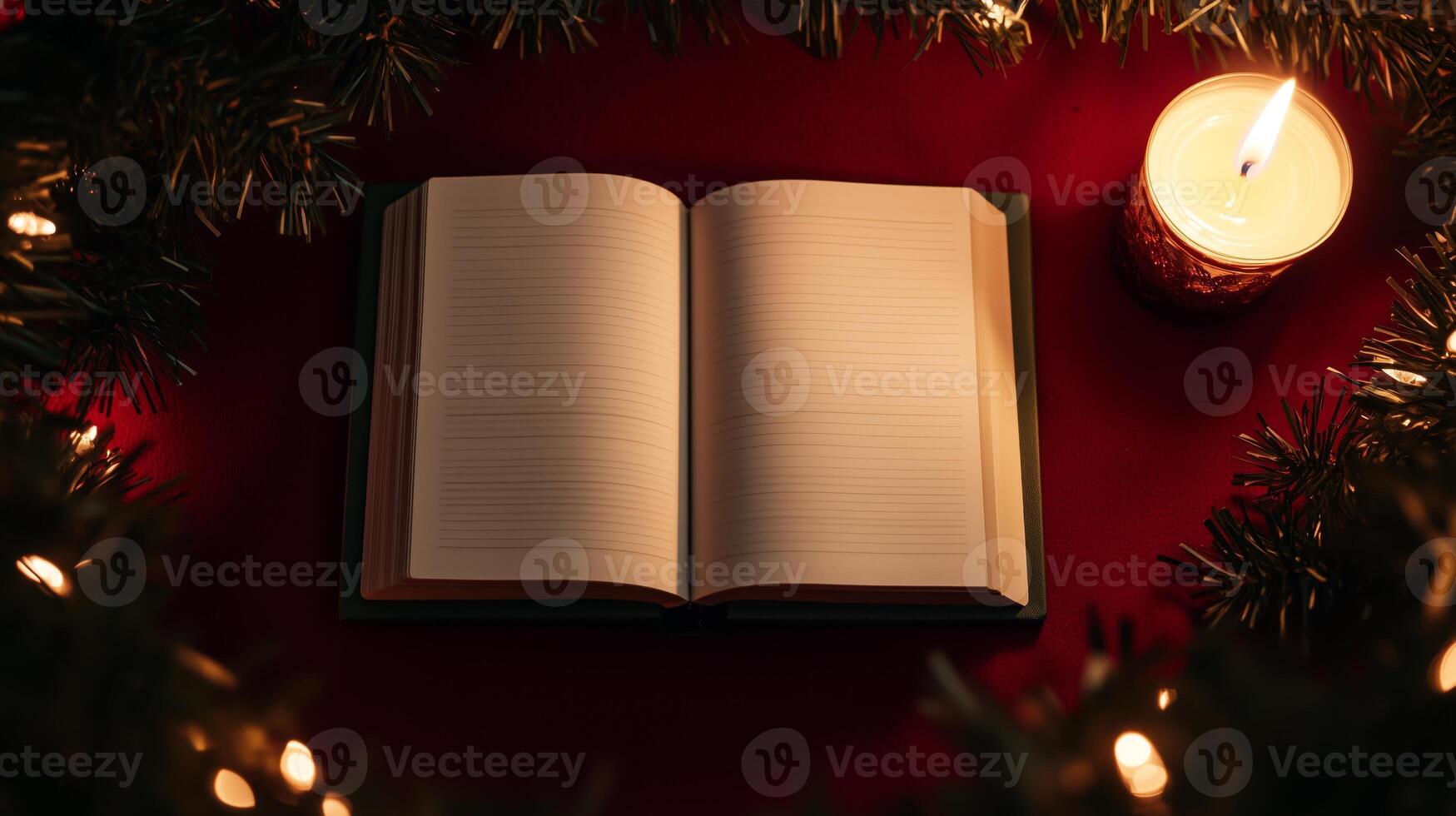 An Open Book with Blank Pages photo