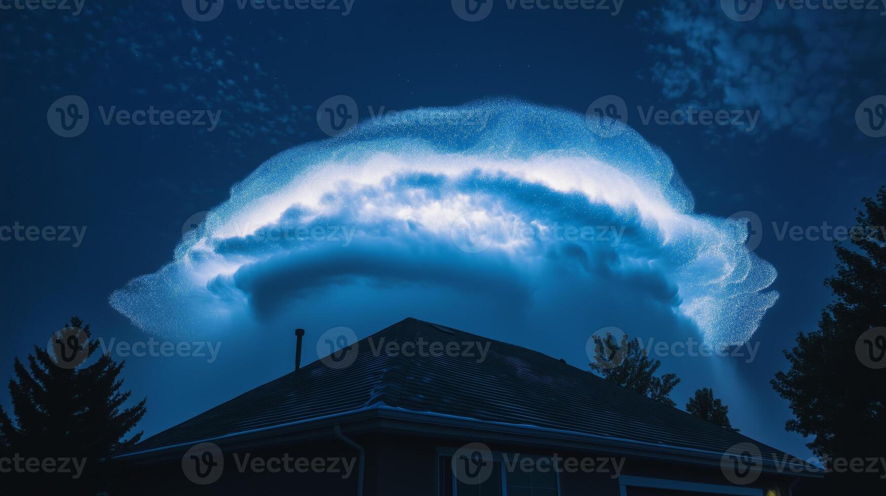 Intense Hailstorm Pummeling Metal Roof photo