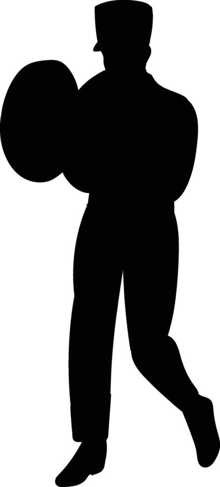 marching band silhouette icons vector
