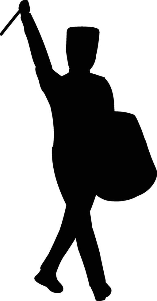 band and percussion silhouette set vector