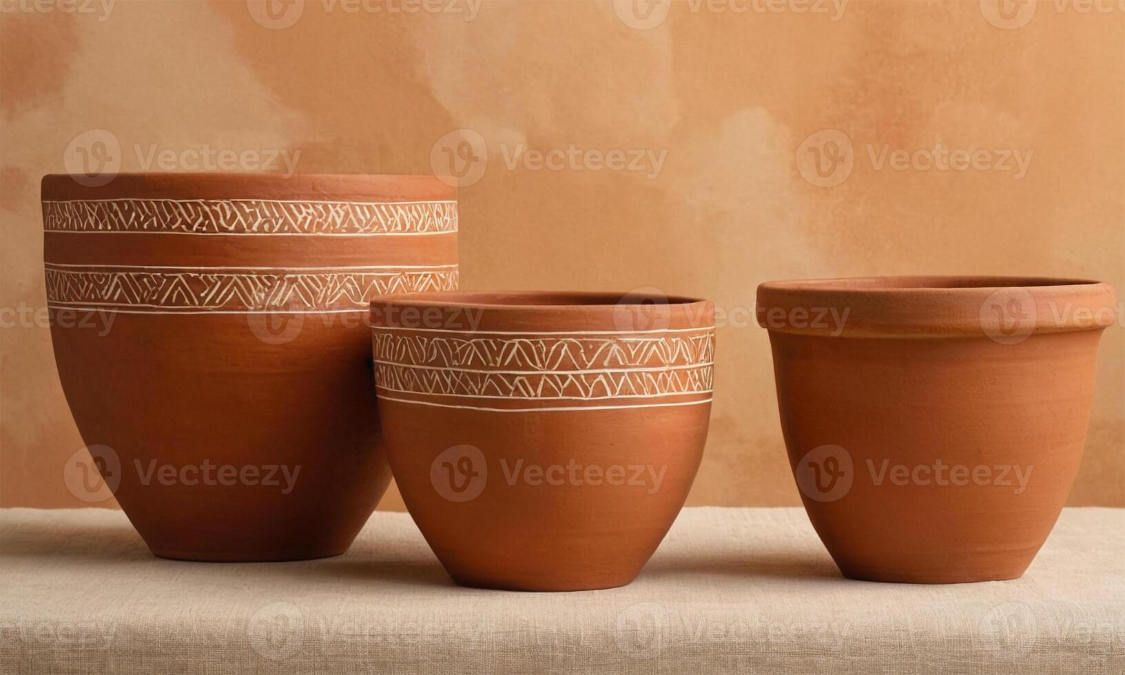 Handmade clay pot photo