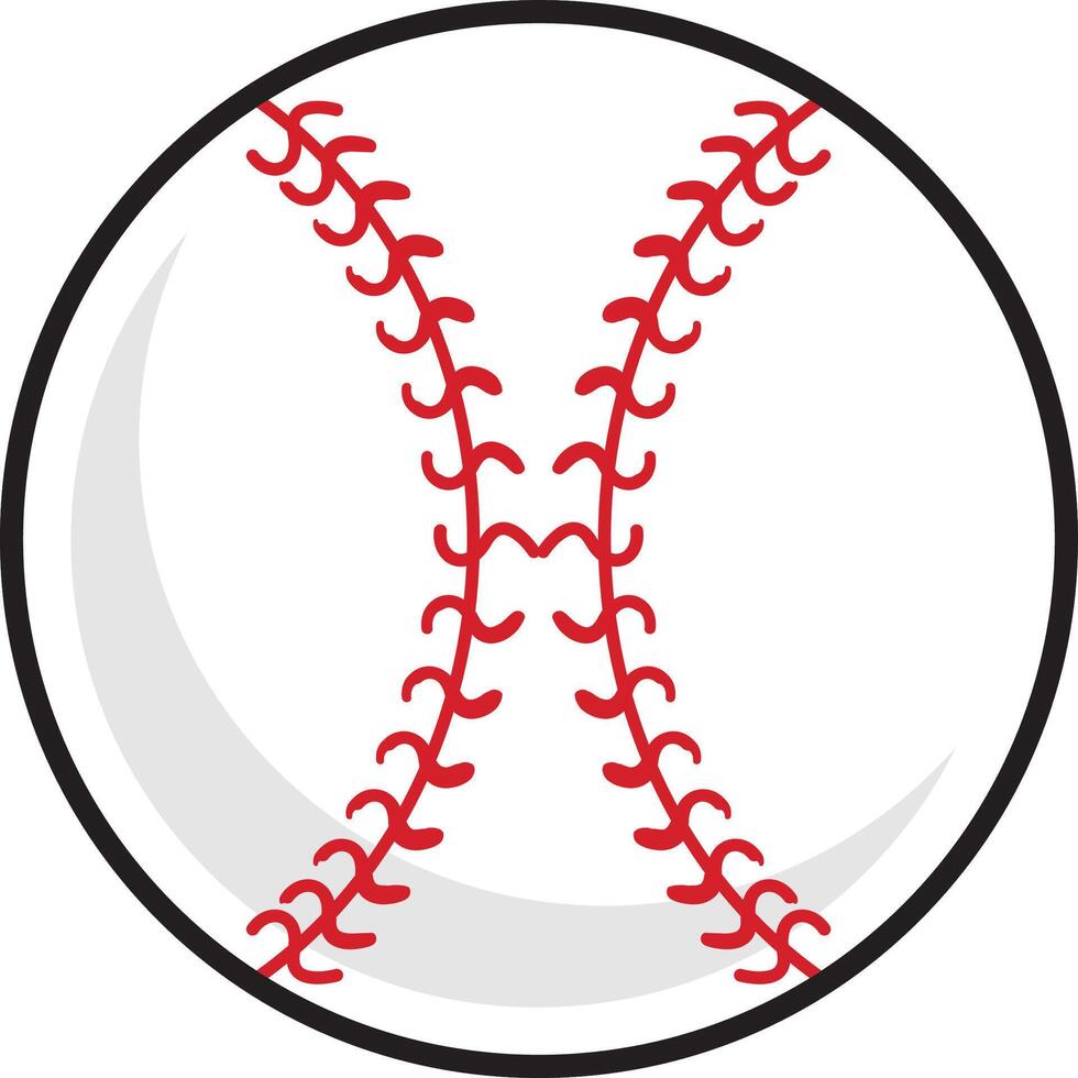 stitching for baseball icons vector