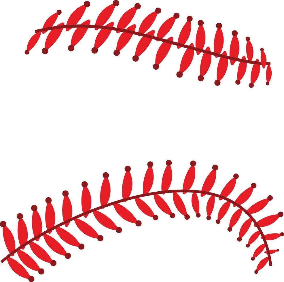 classic baseball laces set vector