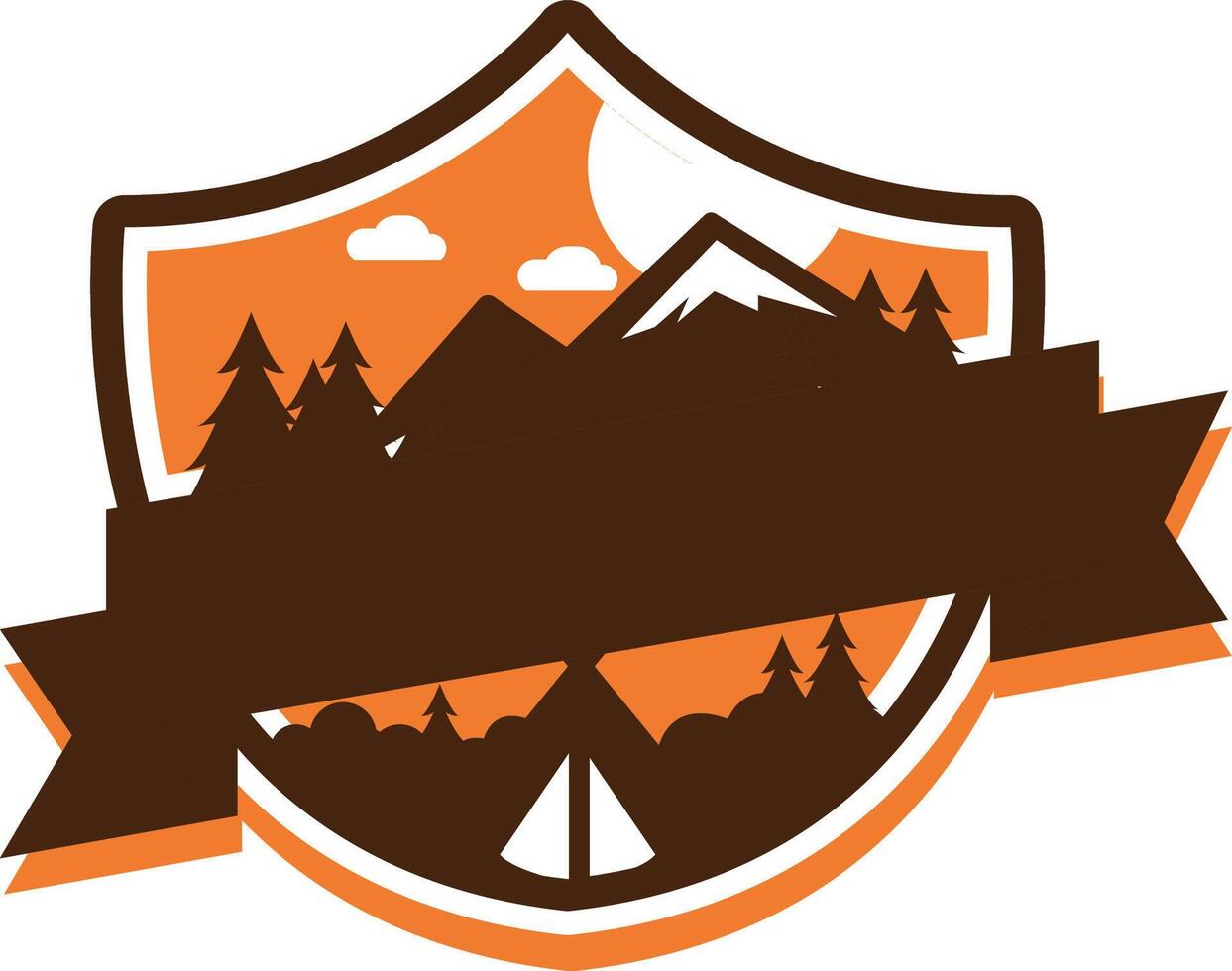campfire patch badge set vector