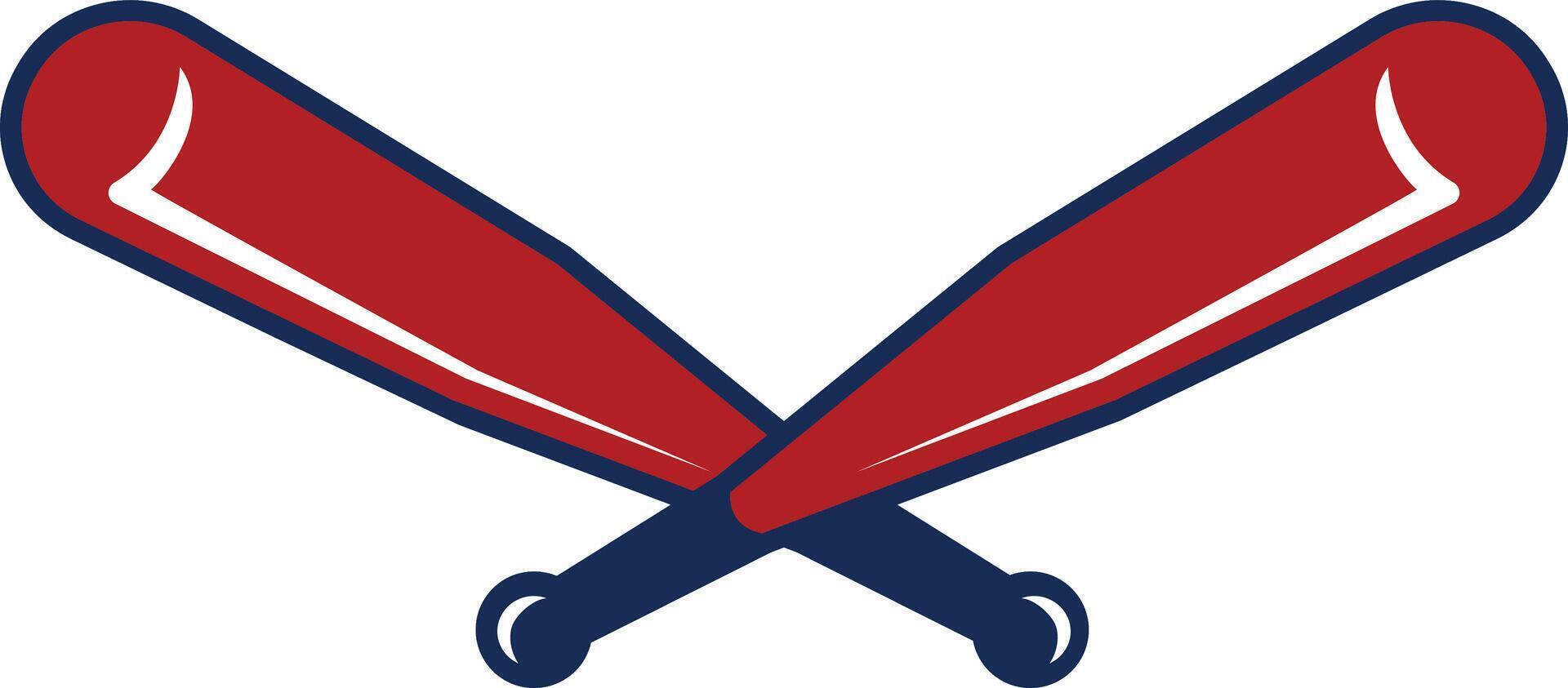 red and white logo icon for baseball vector