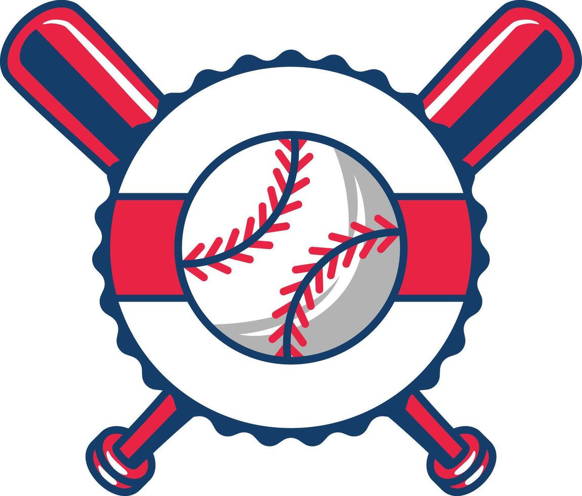 colorful baseball logo icons vector