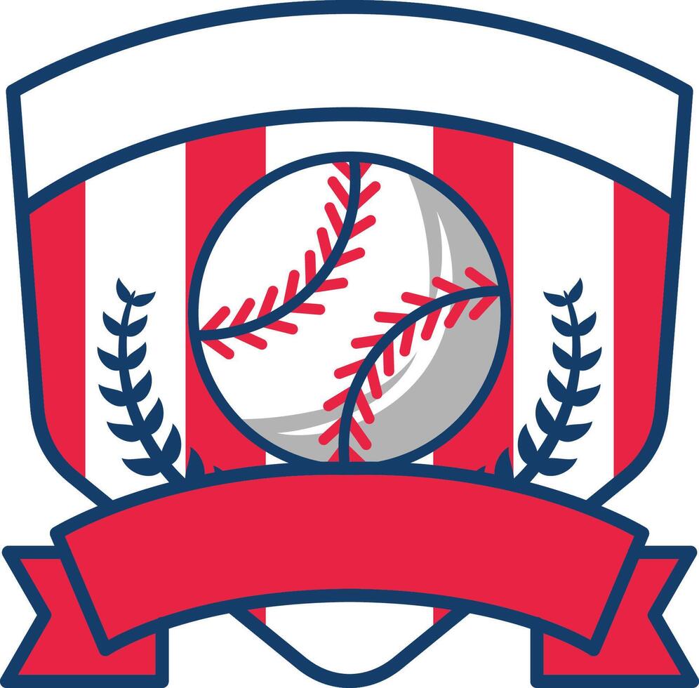 multi-color baseball emblem vector