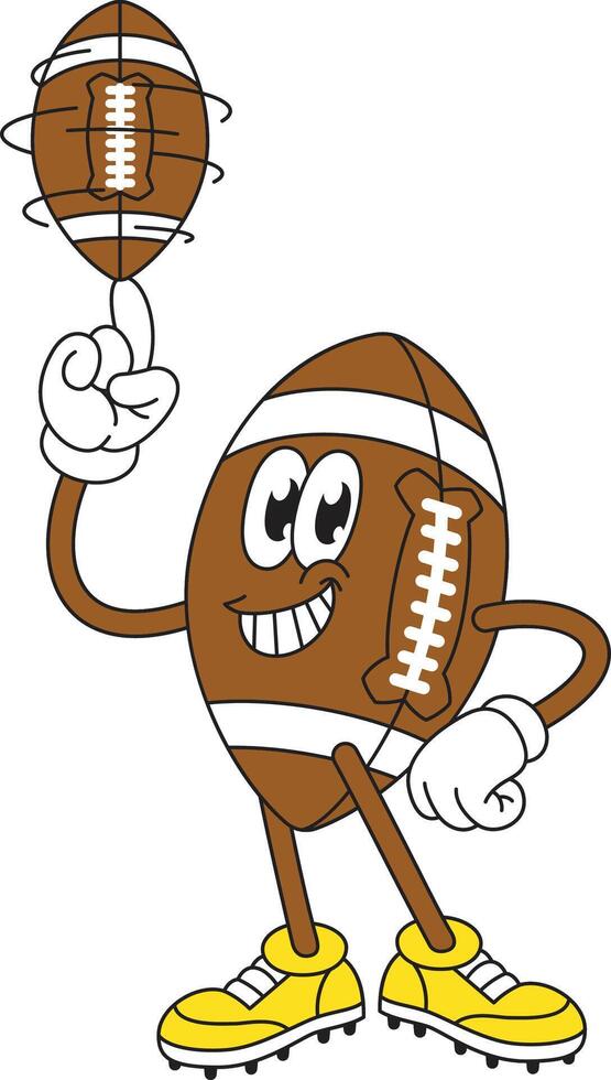 football ball cartoon art vector