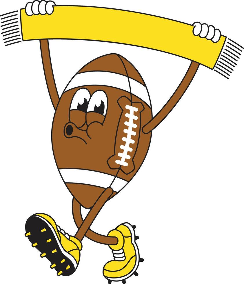 smiling football mascot vector